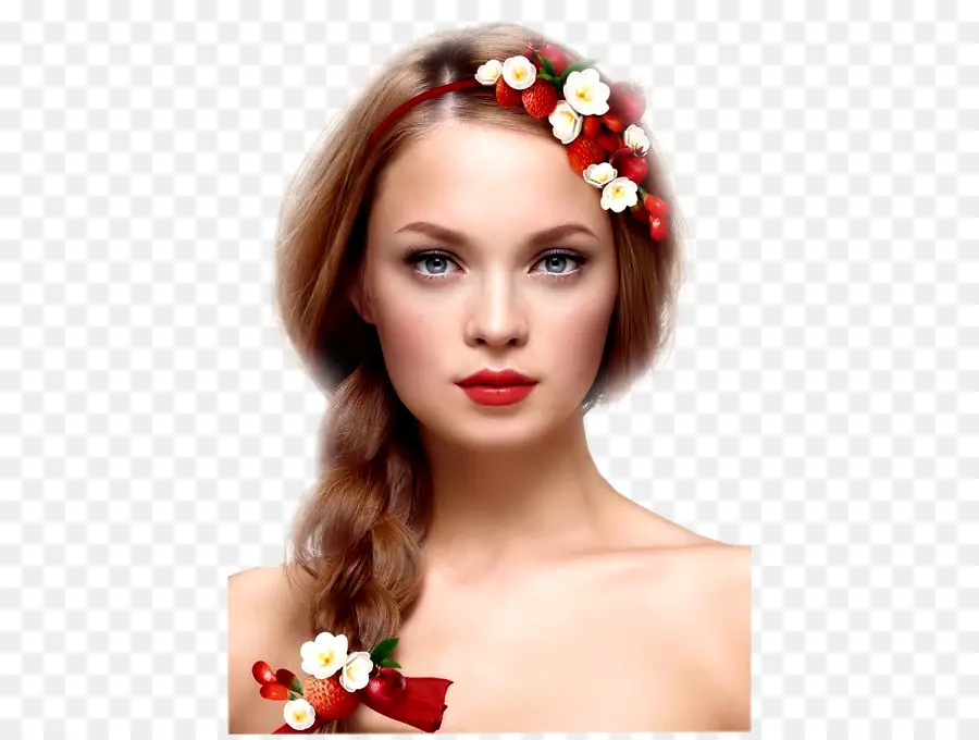 Mulher Com Flores，Flores PNG