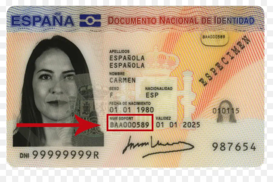 Cartão De Identificação，Espanha PNG