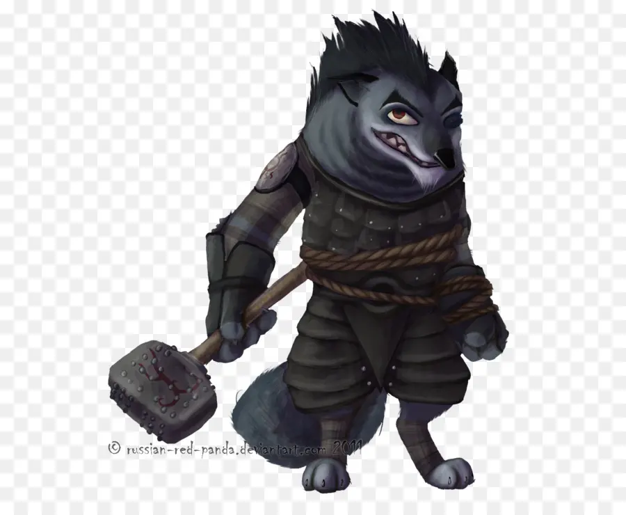 Lobo Antropomórfico，Martelo PNG