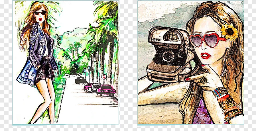 Cartoon, Ilustrações De Moda, Moda png transparente grátis