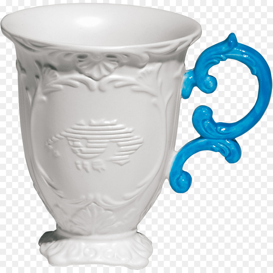 Copo Branco Com Alça Amarela，Caneca PNG