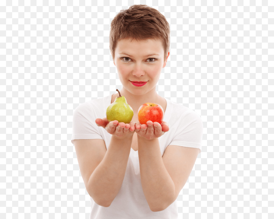 Mulher Segurando Frutas，Maçã PNG