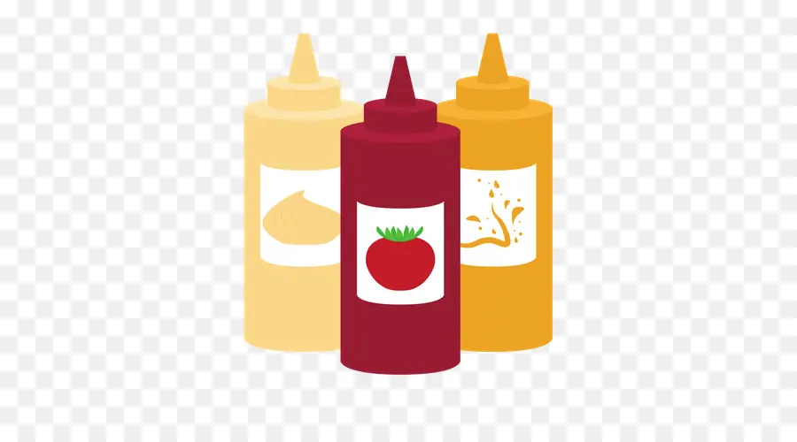 Garrafas De Condimento，Ketchup PNG