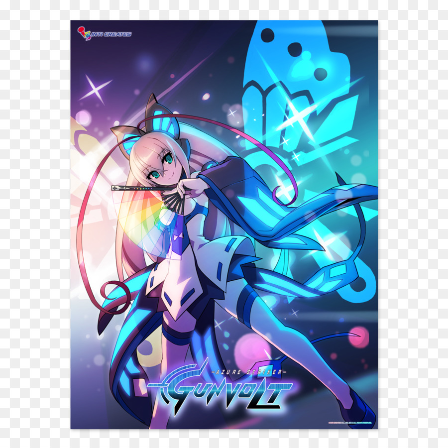 Azure Atacante Gunvolt，Azure Atacante Gunvolt 2 PNG