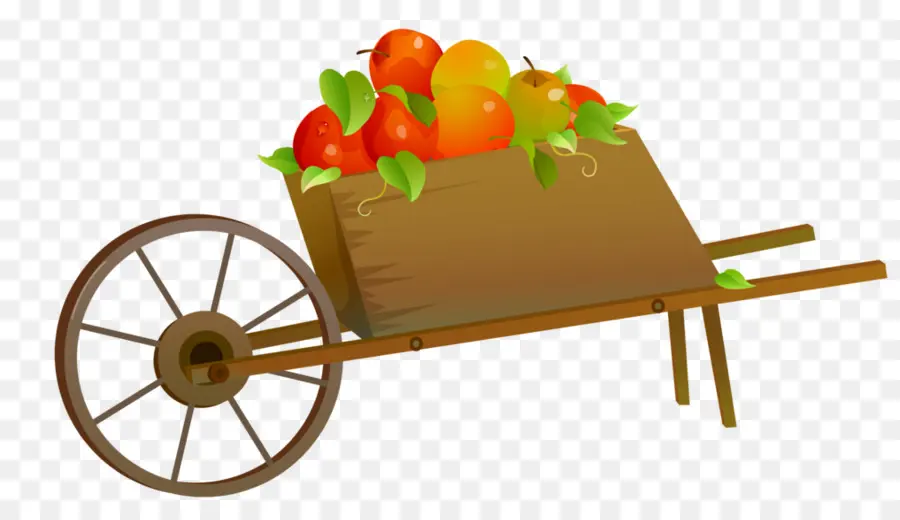 Carrinho De Frutas，Maçãs PNG