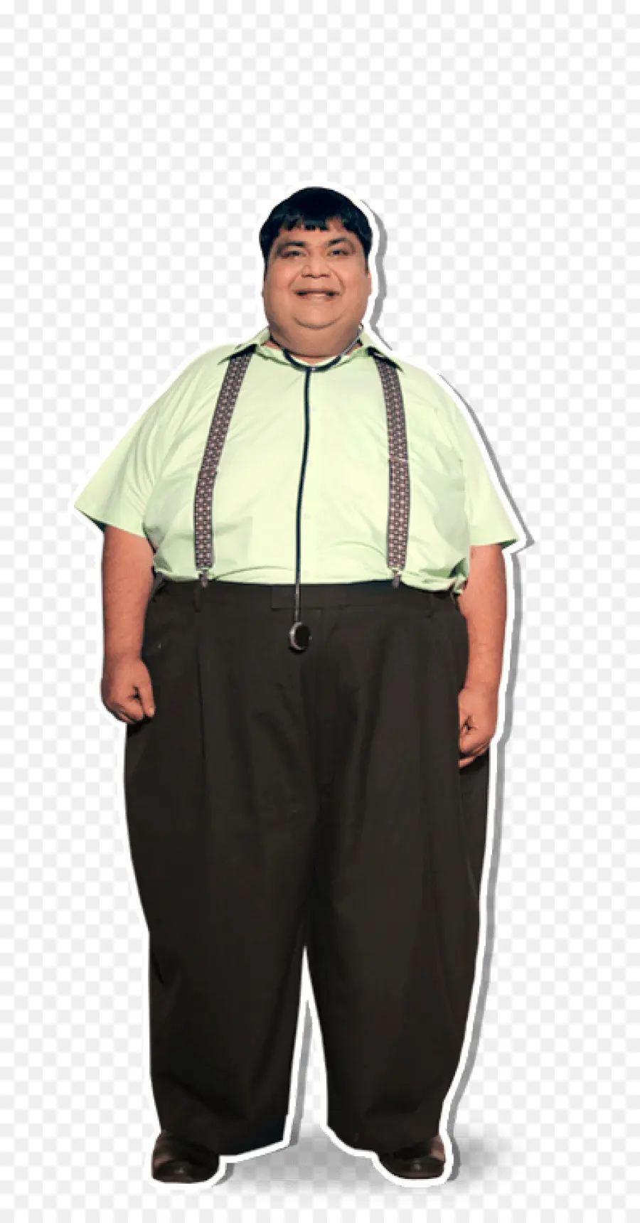 Homem De Camisa Verde，Suspensórios PNG