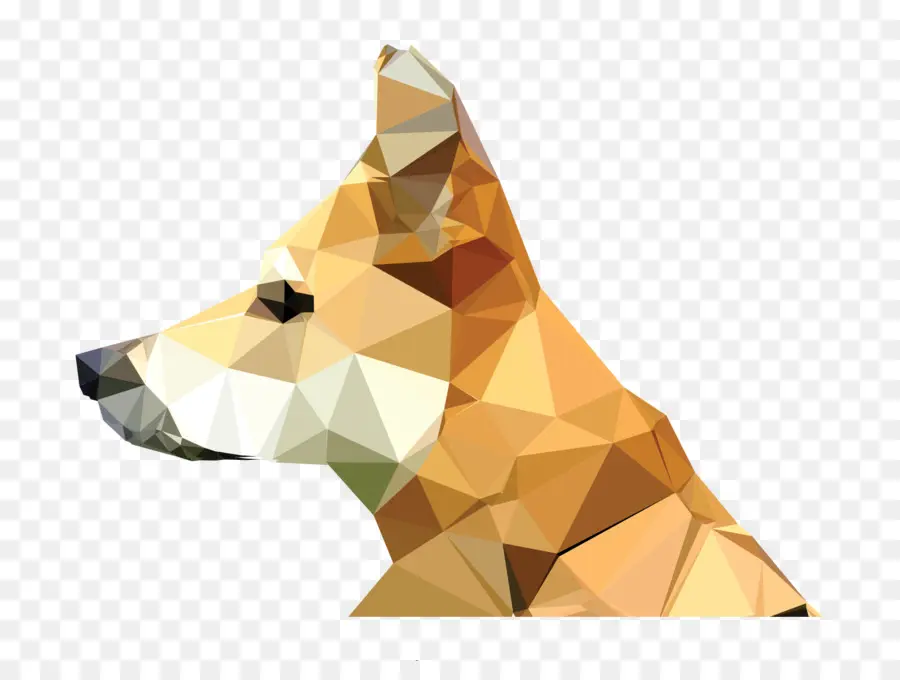 Cachorro Geométrico，Polígono PNG