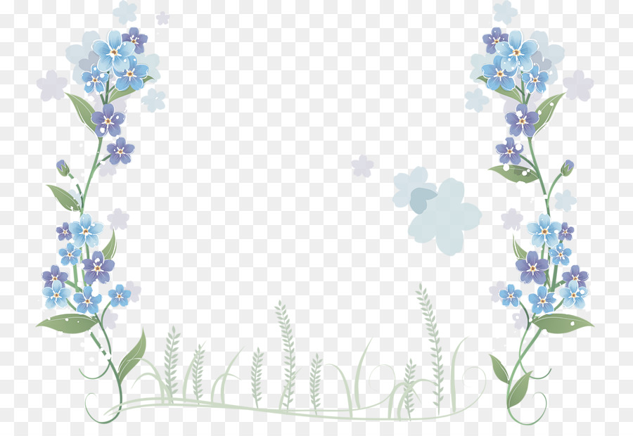 Design Floral, Azul, Flor png transparente grátis