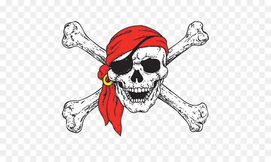 Jolly Roger，Crânio E Ossos Cruzados PNG