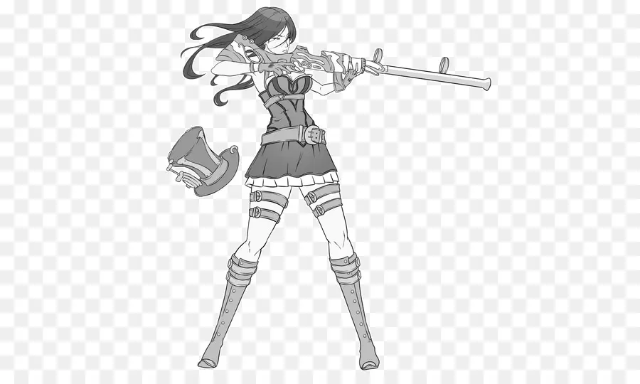 Garota Anime Com Arma，Anime PNG