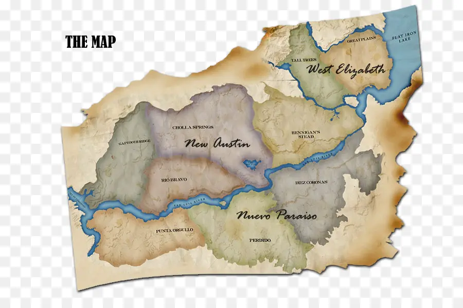 Red Dead Redemption，Mapa PNG