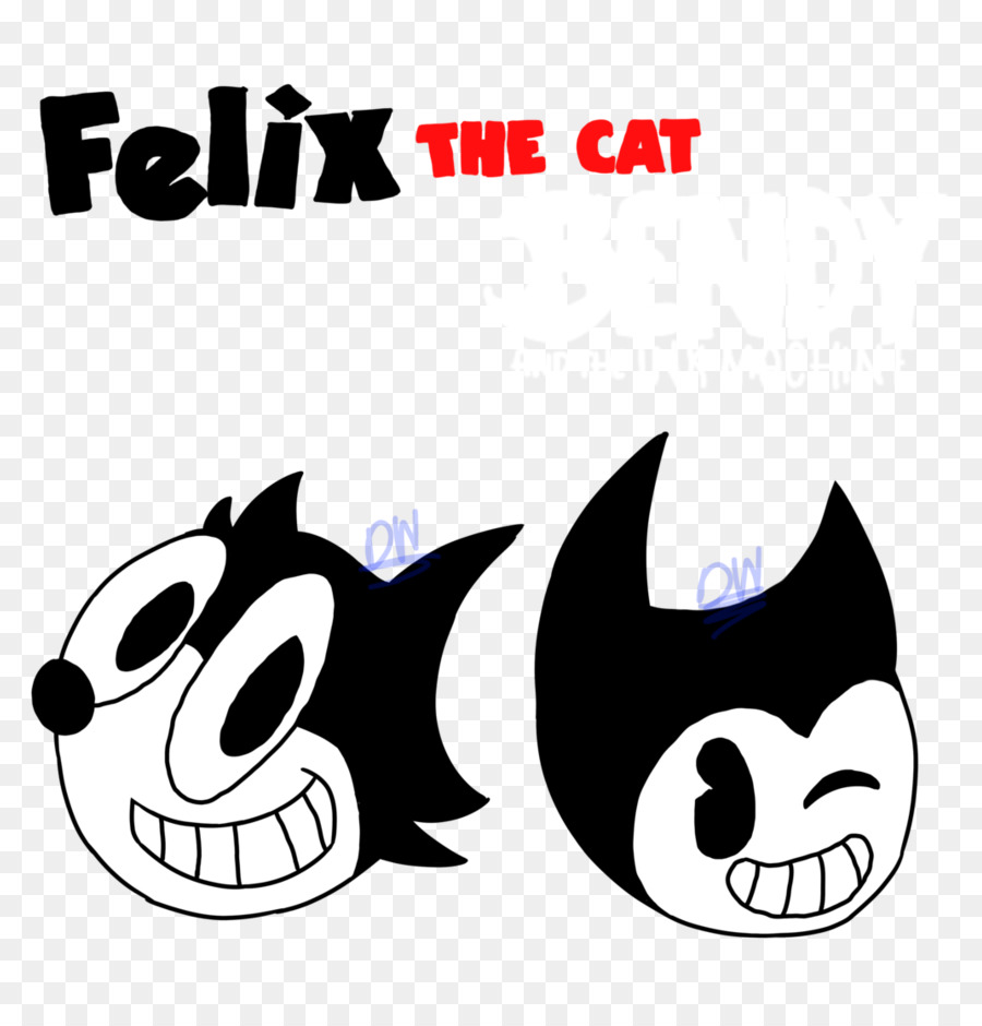 Felix O Gato，Bendy E A Tinta Da Máquina PNG