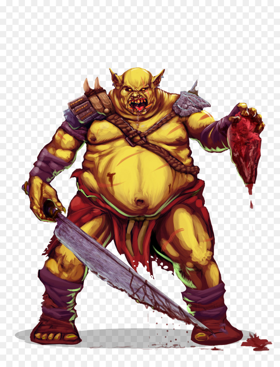 Orc Amarelo，Espada PNG