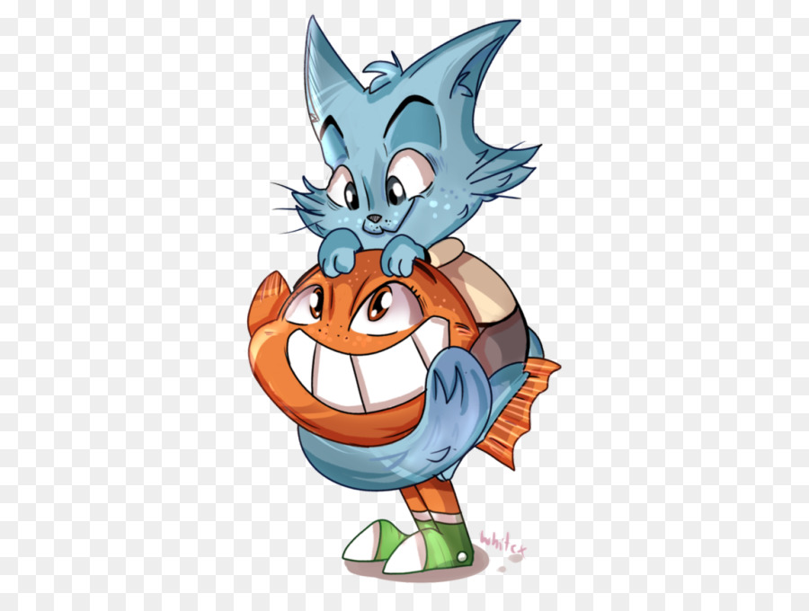 Dois Personagens De Desenhos Animados，Gato Azul PNG