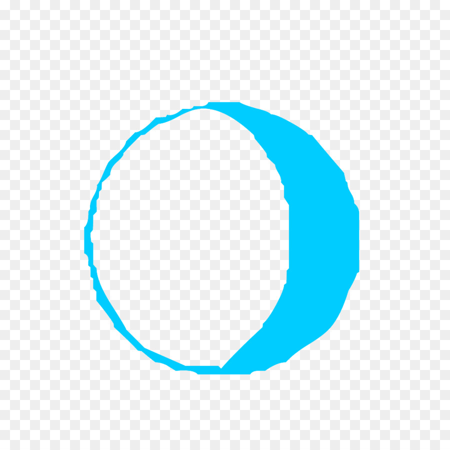 Lua Crescente，Azul PNG