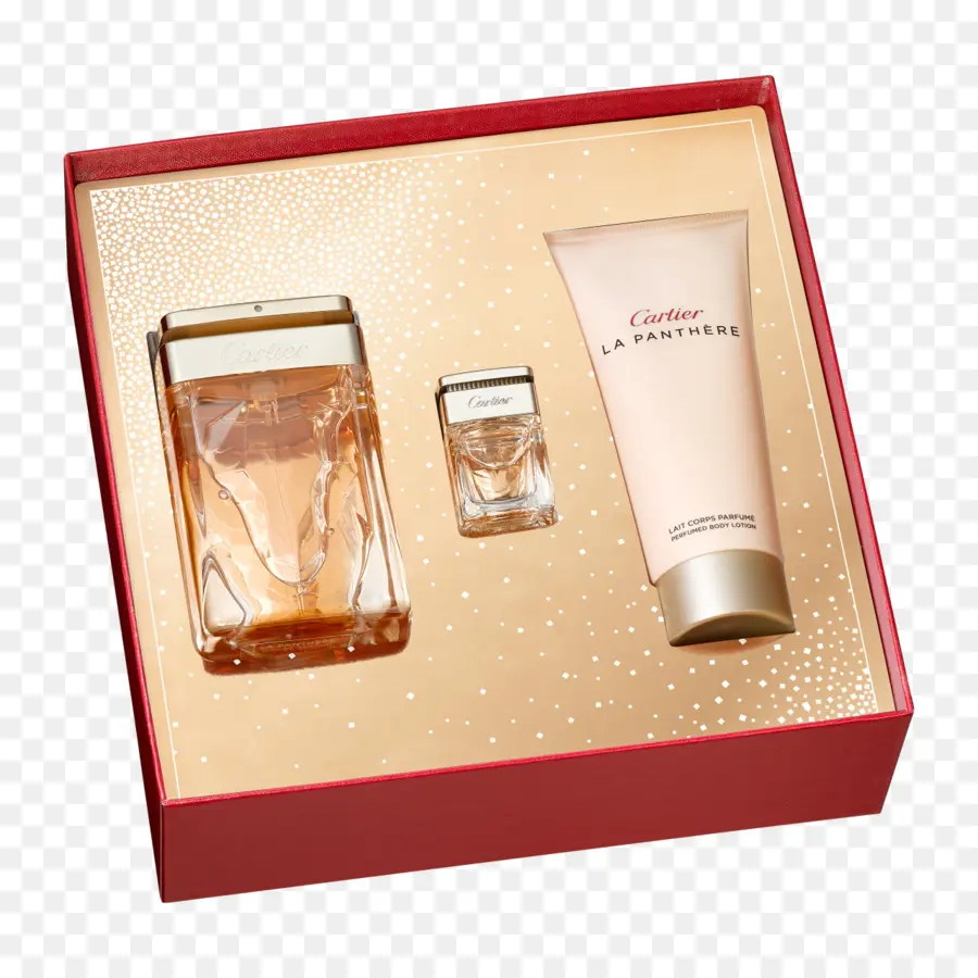 Perfume，Cartier La Panthere Para As Mulheres Eau De Parfum 2 Mini Por Cartier PNG