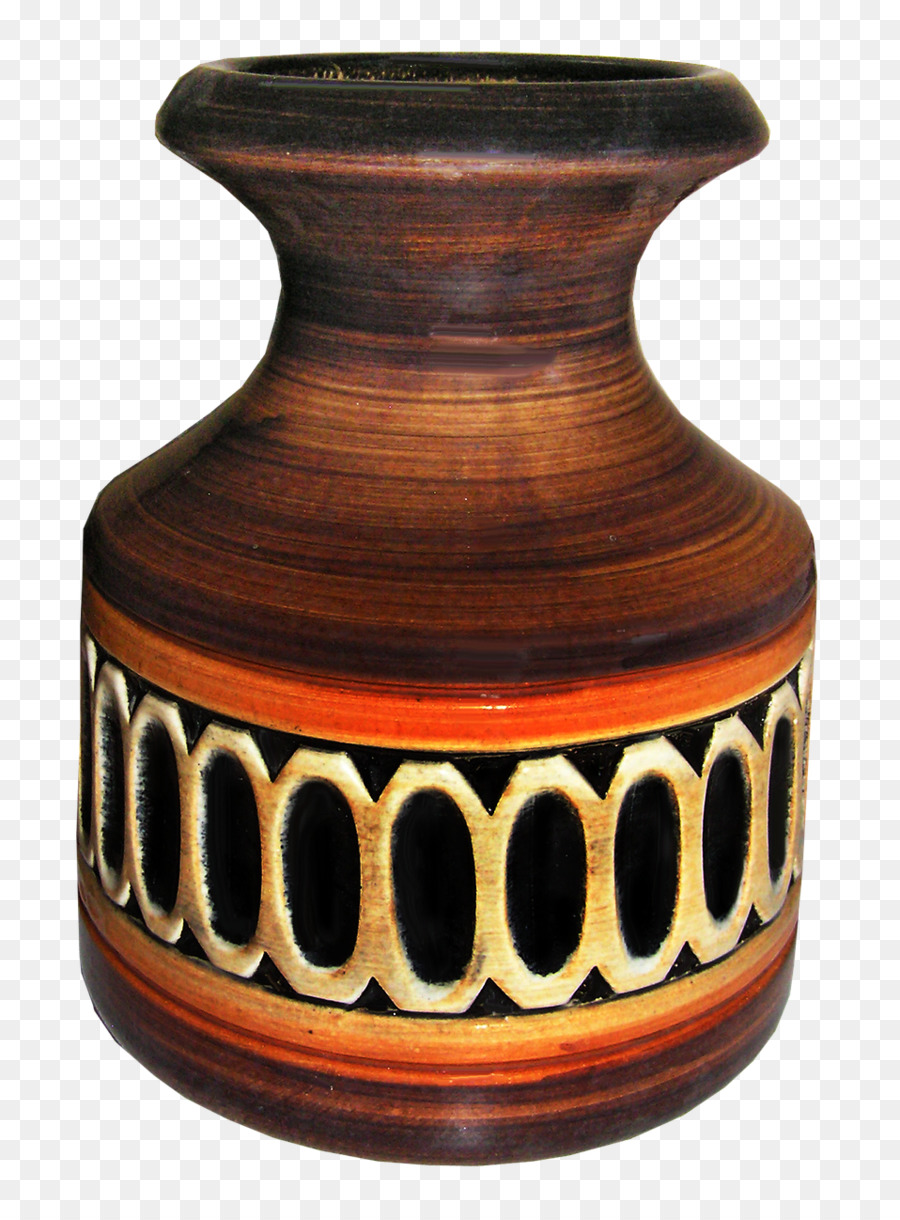 Vaso Marrom，Cerâmica PNG