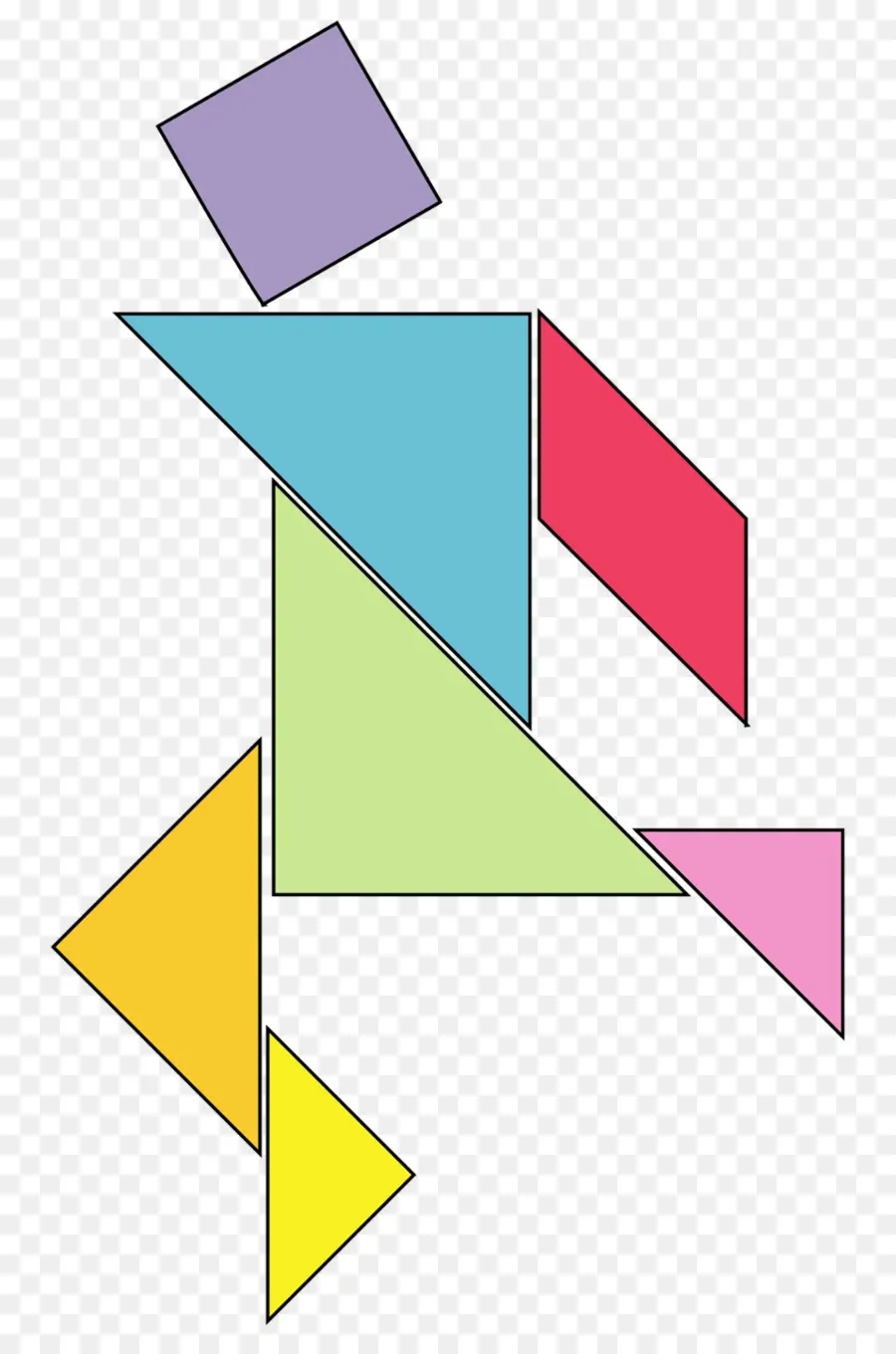 Tangram，Quebra Cabeça PNG