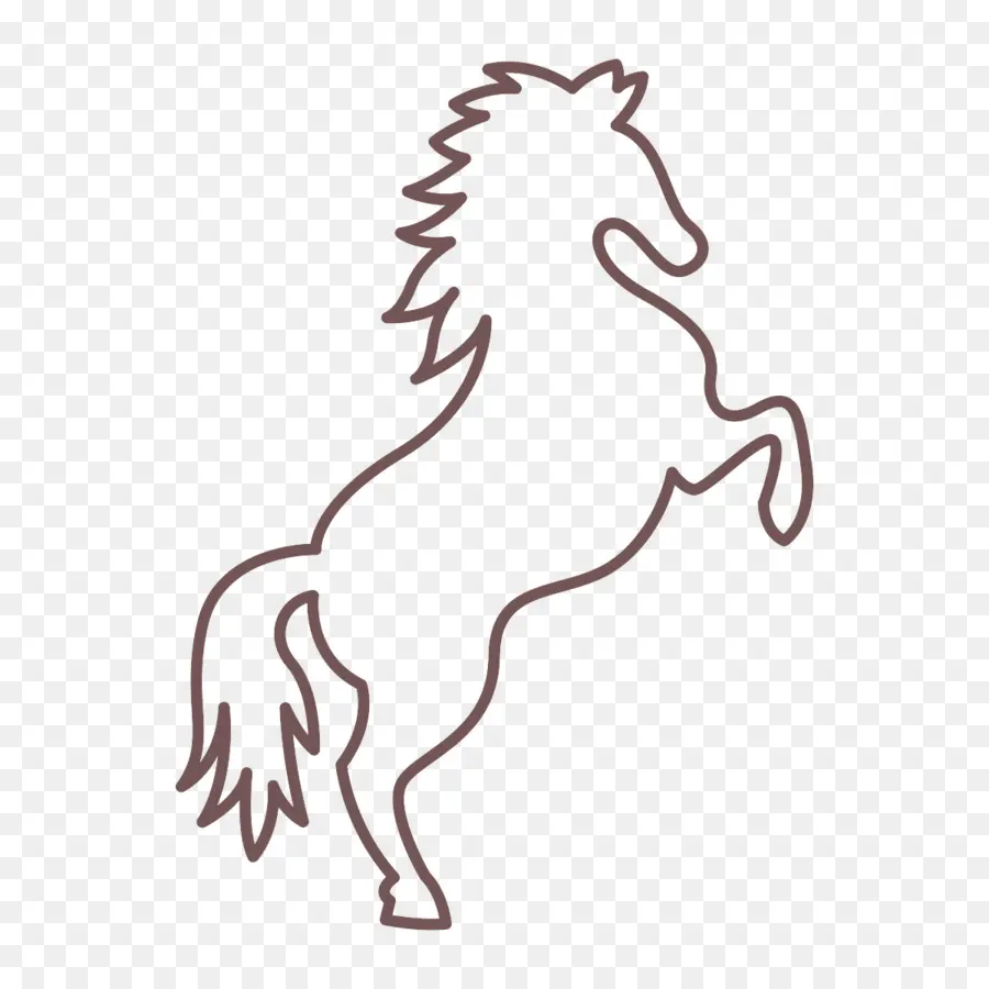 Contorno Do Cavalo，Arte De Linha PNG