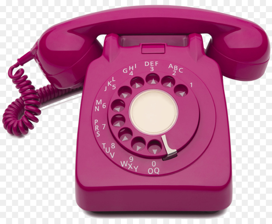 Telefone Giratório Rosa，Vintage PNG