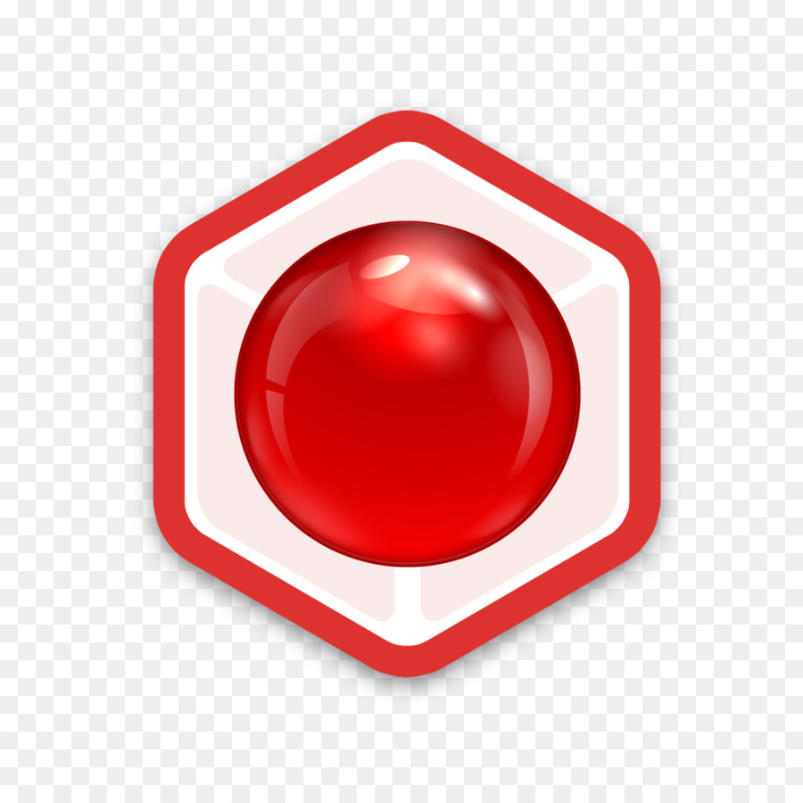 Botão Vermelho，Hexágono PNG