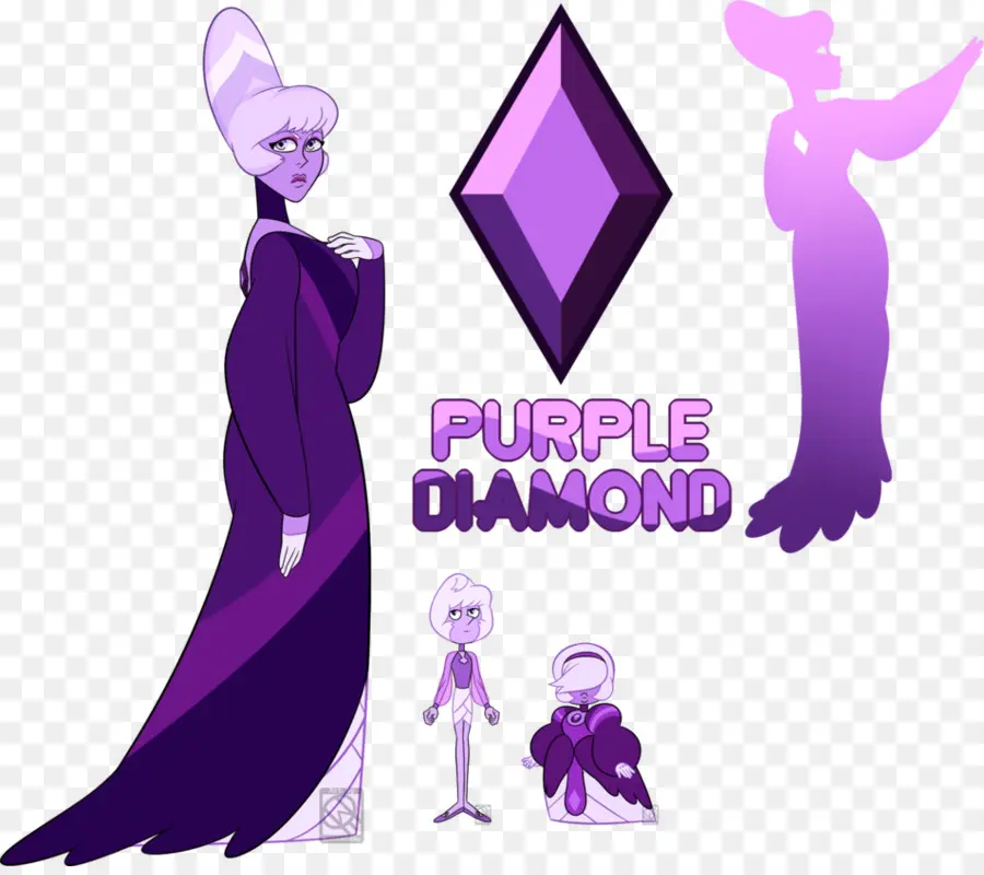 Personagem Diamante Roxo，Desenho Animado PNG