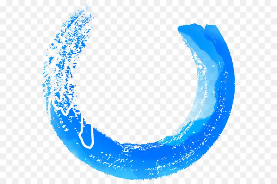 Pincelada Circular Azul，Pintar PNG