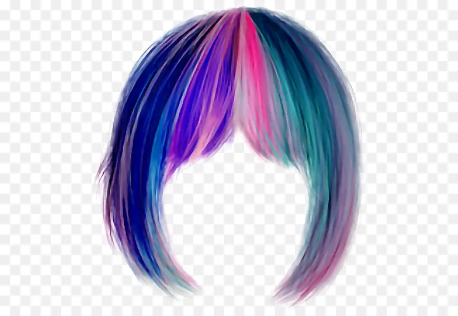 Cabelo Colorido，Peruca PNG