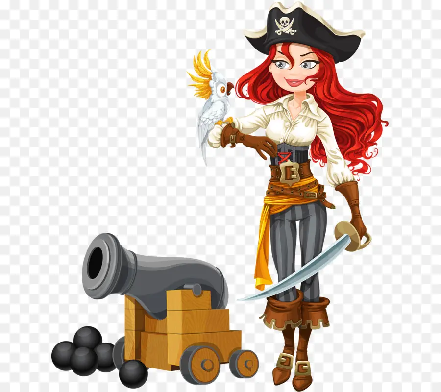 Garota Pirata Com Papagaio，Pirata PNG