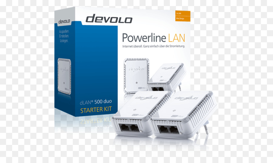 Powerline Kit Inicial De 500 Mbits Devolo Dlan 500 Duo，Powerlan PNG