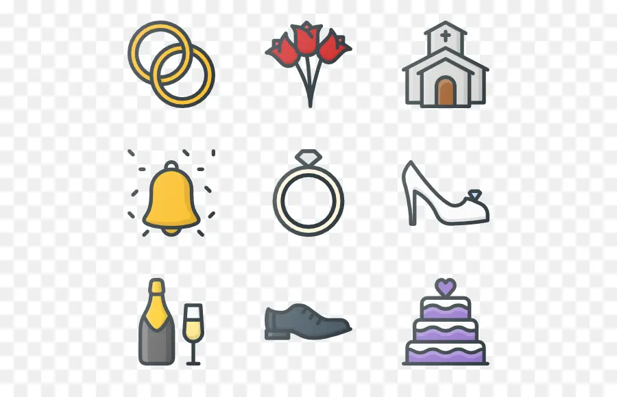 Ícones De Casamento，Casado PNG