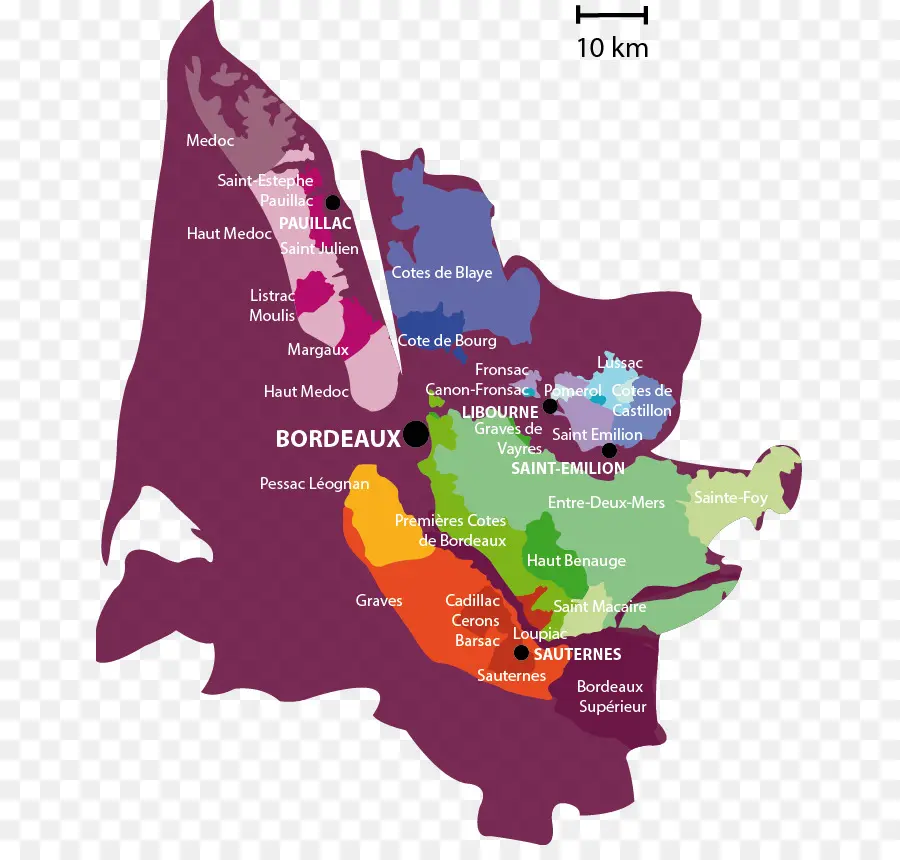 Mapa De Bordéus，Região PNG