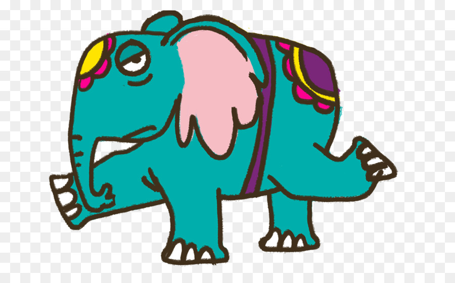 Elefante Indiano，Cartoon PNG