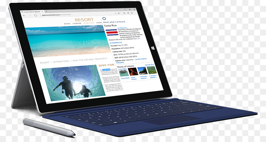 Surface Pro 3，A Microsoft Corporation PNG