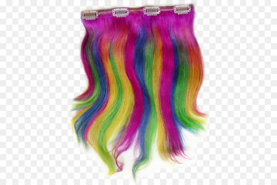 Extensões De Cabelo Arco íris，Colorido PNG