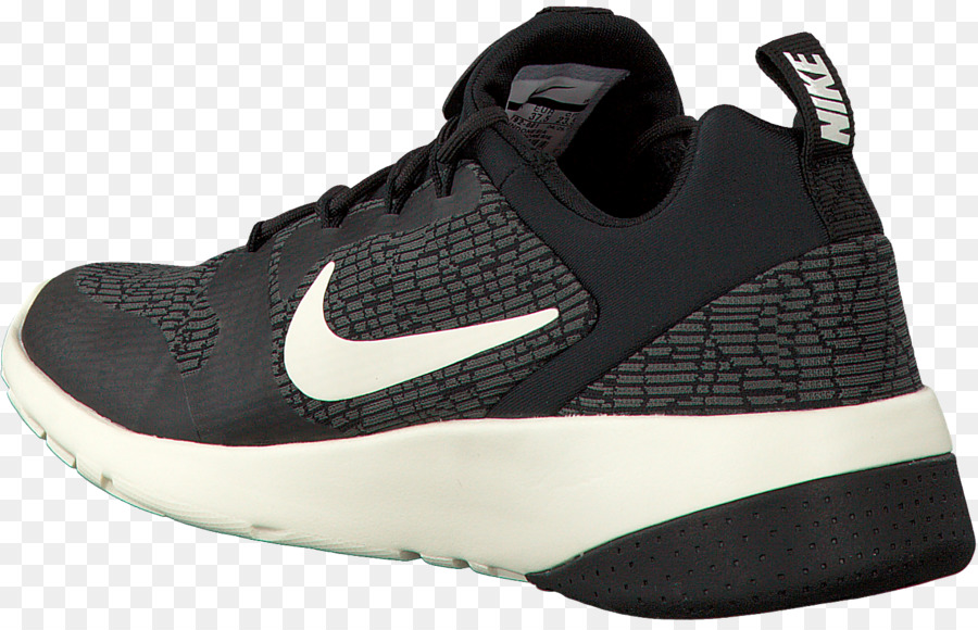 Tênis Preto，Swoosh Branco PNG