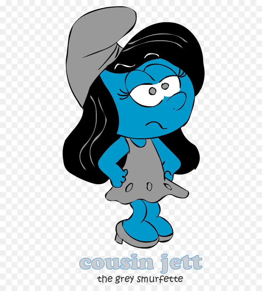 Smurfette，Azul PNG