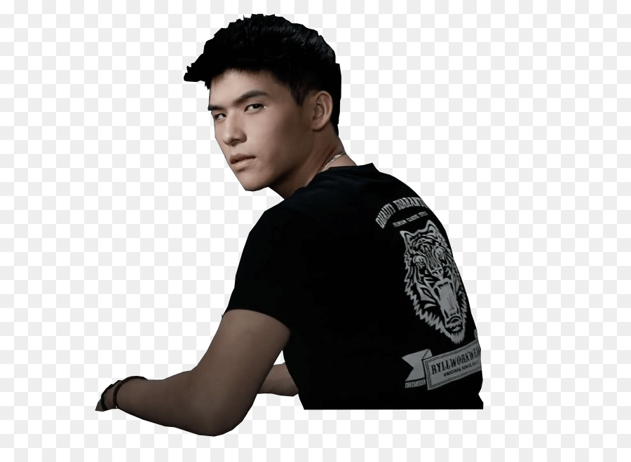 Homem De Camisa Preta，Retrato PNG