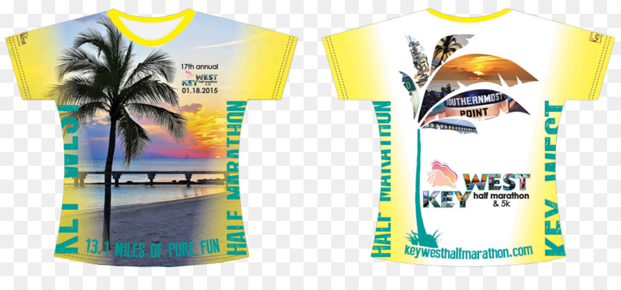 Tshirt，Meia Maratona De Key West PNG