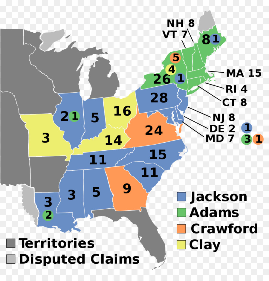 Estados Unidos Para A Eleição Presidencial De 1824，Estados Unidos Para A Eleição Presidencial De 1828 PNG