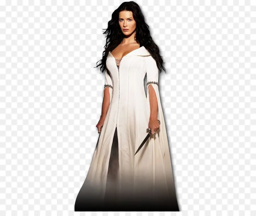 Mulher De Vestido Branco，Fantasia PNG