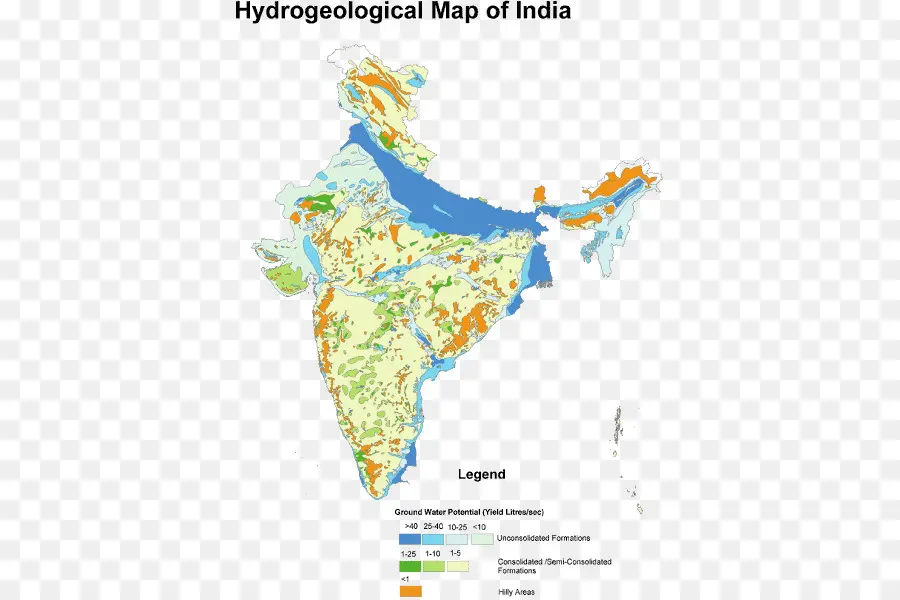 Mapa Hidrogeológico Da Índia，Geologia PNG