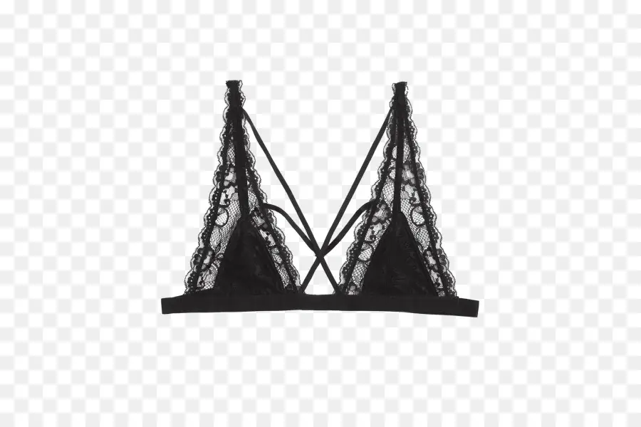 Bralette De Renda Preta，Lingerie PNG