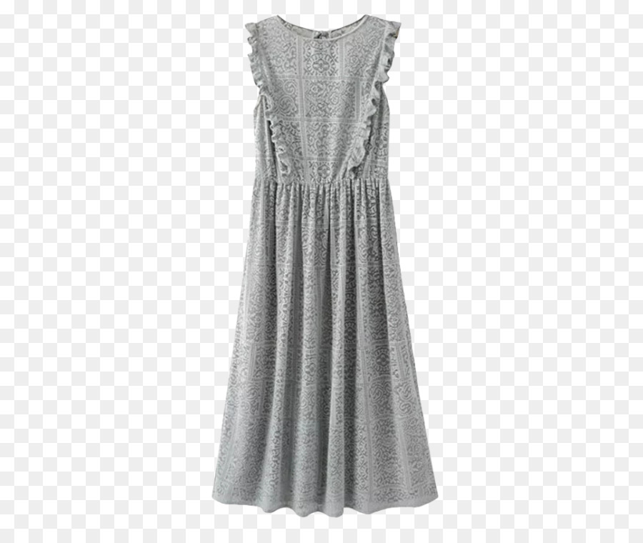 Vestido Cinza，Roupas PNG