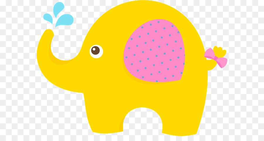 clipart de elefante para chá de bebê amarelo