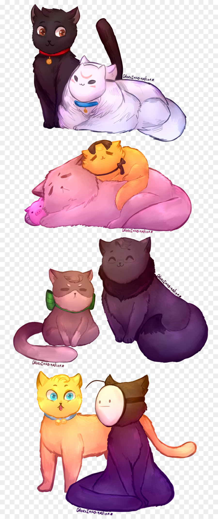 Gatos Fofos，Desenho Animado PNG