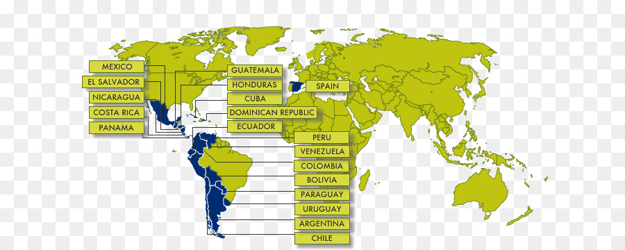 Mapa Mundial，Países PNG