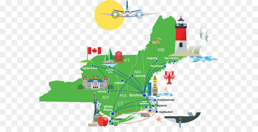 Cape Air Nantucket Companhias Aéreas，Mapa PNG