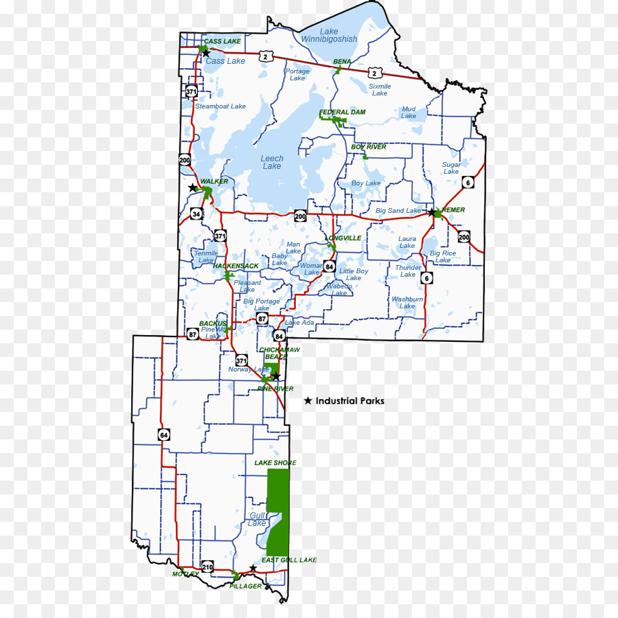 Mapa，Cook County Minnesota PNG