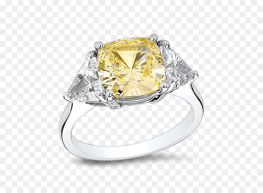 Anel Gema Amarelo，Diamante PNG